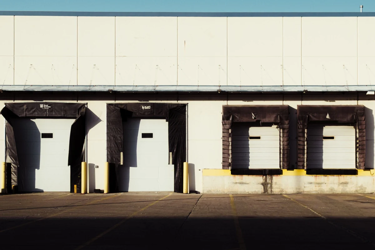 Loading bays on an industrial building